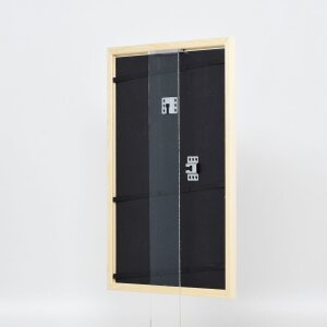 Telaio effetto legno profilo 89 bianco 27x48 cm vetro acrilico
