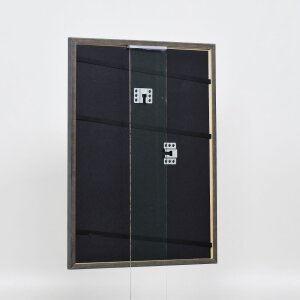 Effetto cornice in legno massiccio profilo 25 verde 27x48 cm vetro acrilico