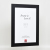 Effetto cornice in legno massello profilo 30 nero 27x48 cm vetro trasparente