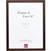 Telaio effetto legno profilo 33 wengé 27x48 cm vetro antiriflesso