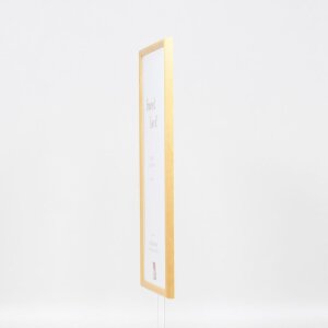 Effetto cornice in legno massiccio profilo 20 abete verde 27x48 cm vetro museale