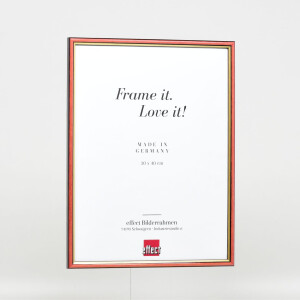 Effetto cornice in legno Profilo 23 rosso 27x48 cm Vetro museo