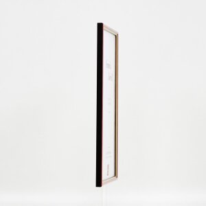 Effetto cornice in legno Profilo 23 rosso 27x48 cm Vetro museo