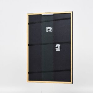 Effetto cornice in legno profilo 23 marrone noce 27x48 cm vetro museo