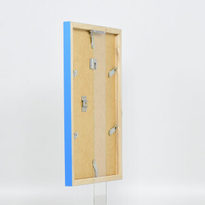 Cornice in legno Top Cube 27x48 cm vetro museale blu