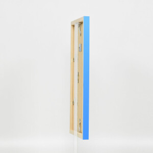 Cornice in legno Top Cube 27x48 cm vetro museale blu
