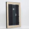 Telaio effetto legno profilo 95 nero 27x48 cm vetro normale