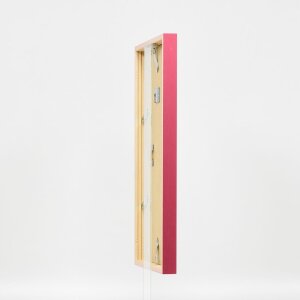 Cornice in legno effetto profilo 35 rosso 28x35 cm vetro acrilico