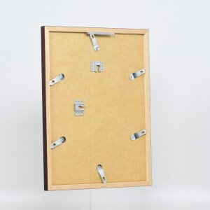 Telaio effetto legno profilo 33 wengé 28x35 cm vetro antiriflesso