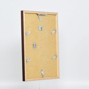 Telaio effetto legno profilo 33 wengé 28x35 cm vetro antiriflesso