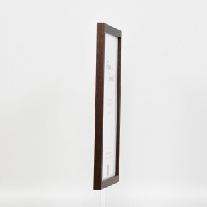 Telaio effetto legno profilo 33 wengé 28x35 cm vetro antiriflesso