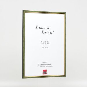 Cornice in legno effetto profilo 23 verde 28x35 cm vetro museale