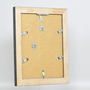 Effetto cornice in legno massiccio Profilo 28 oro 28x35 cm vetro antiriflesso