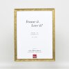 Cornice in legno effetto profilo 2070 vetro museo 28x35 cm oro
