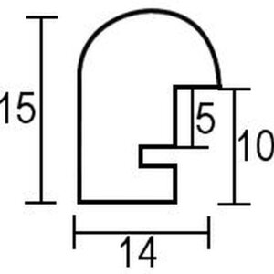 Effetto cornice in legno massiccio profilo 20 marrone scuro 29,7x42 cm vetro antiriflesso