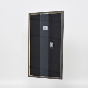 Effetto cornice in legno massiccio Profilo 25 verde 29,7x42 cm vetro trasparente