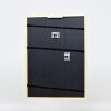 Effetto cornice in legno massiccio profilo 20 nero 29,7x42 cm vetro acrilico