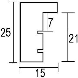 Telaio effetto legno profilo 35 antracite 29,7x42 cm vetro antiriflesso