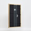 Effetto cornice in legno massiccio profilo 22 marrone-oro 29,7x42 cm vetro museale