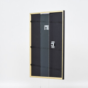Cornice in legno effetto profilo 23 verde 29,7x42 cm vetro museale
