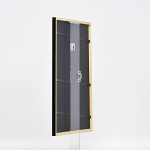 Cornice in legno effetto profilo 23 verde 29,7x42 cm vetro museale