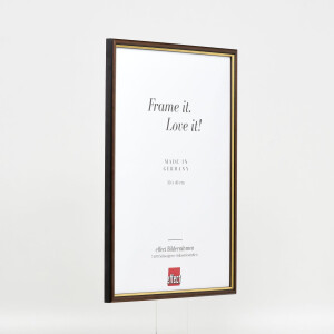 Effetto cornice in legno profilo 23 marrone noce 29,7x42 cm vetro museale