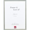 Effetto cornice in legno massiccio profilo 25 blu 29,7x42 cm vetro museale