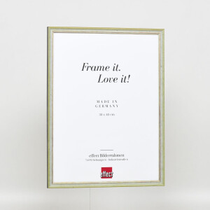 Effetto cornice in legno massiccio profilo 25 verde 29,7x42 cm vetro museale