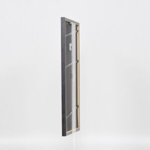 Effetto cornice in legno massiccio profilo 25 grigio 29,7x42 cm vetro museale