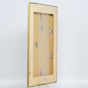 Cornice effetto barocco profilo 31 argento 29,7x42 cm vetro museale