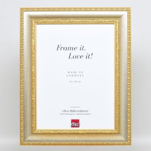 Cornice effetto barocco profilo 31 argento 29,7x42 cm vetro museale