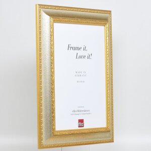 Cornice effetto barocco profilo 31 argento 29,7x42 cm vetro museale
