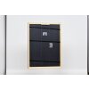 Telaio effetto legno profilo 38 marrone 30x30 cm vetro antiriflesso