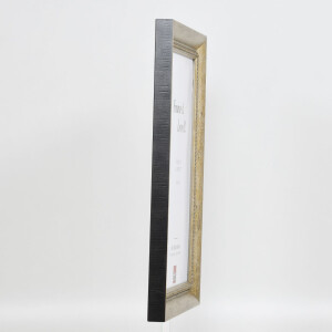 Effetto cornice in legno massiccio profilo 28 oro 30x30 cm vetro acrilico