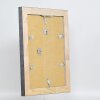 Effetto cornice in legno massiccio profilo 28 argento 30x30 cm vetro museale