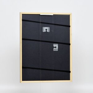 Telaio in legno massiccio effetto profilo 22 marrone-oro 30x40 cm vetro antiriflesso