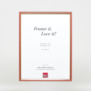 Cornice in legno effetto profilo 23 rosso 30x40 cm vetro acrilico