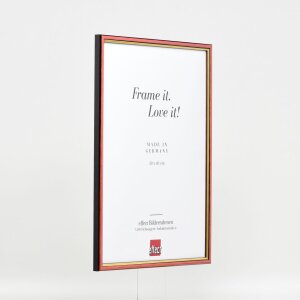 Cornice in legno effetto profilo 23 rosso 30x40 cm vetro acrilico