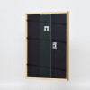 Effetto cornice in legno massiccio Profilo 22 marrone-oro 30x40 cm Vetro Museum