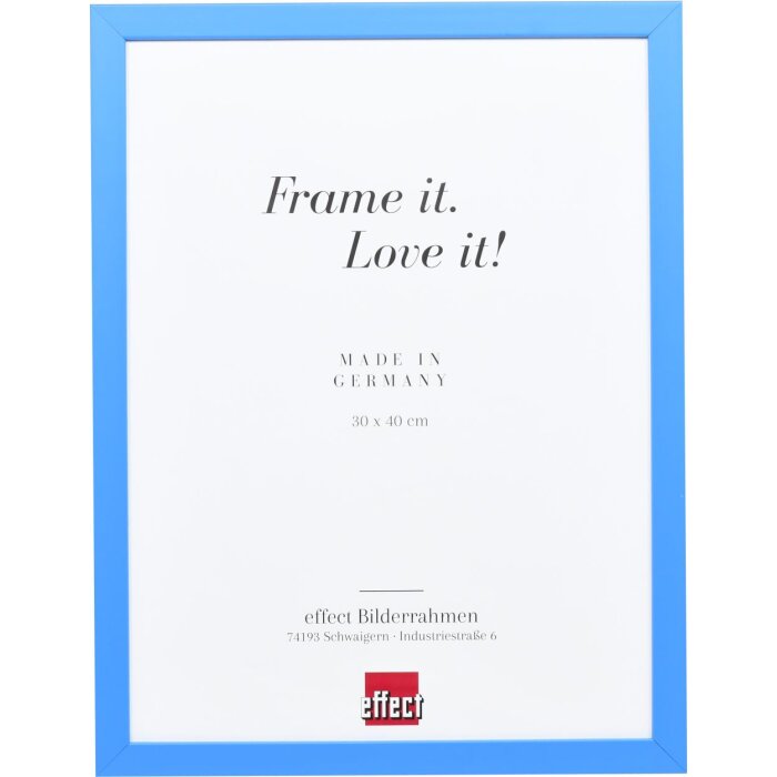 Telaio in legno Top Cube 30x40 cm vetro museale blu