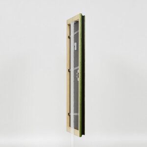 Effetto cornice in legno Profilo 21 verde 30x40 cm Vetro Museo