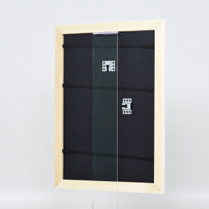Cornice barocca effetto legno profilo 37 bianco 30x40 cm vetro museo