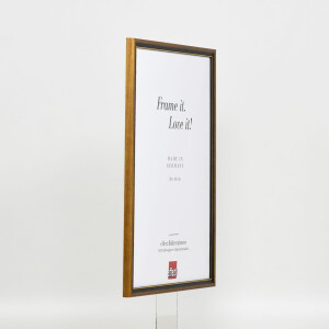 Telaio in legno massiccio effetto profilo 22 marrone-oro 30x45 cm vetro antiriflesso
