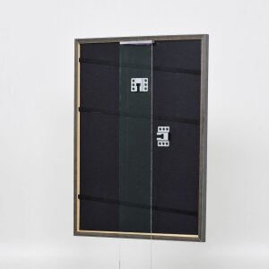 Effetto cornice in legno massiccio profilo 25 blu 30x45 cm vetro antiriflesso