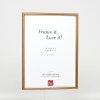 Effetto cornice in legno profilo 23 marrone chiaro 30x45 cm vetro acrilico