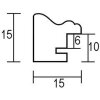 Effetto cornice in legno massiccio profilo 25 noce marrone 30x45 cm vetro acrilico