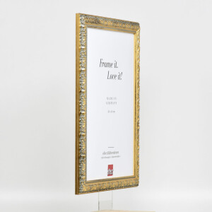Effetto cornice in legno profilo 94 oro 30x45 cm vetro antiriflesso