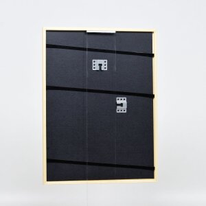 Effetto cornice in legno massiccio profilo 20 noce marrone 30x45 cm vetro museo