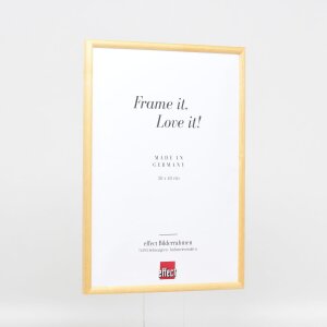 Effetto cornice in legno massiccio profilo 20 noce marrone 30x45 cm vetro museo