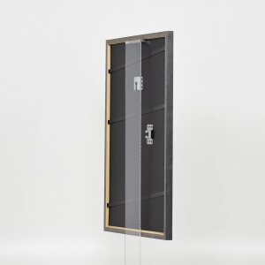 Effetto cornice in legno massiccio Profilo 25 grigio 30x45 cm Vetro Museum